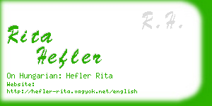 rita hefler business card